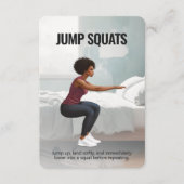 ジャンプスクワットフィットネスカード(ブルーバッキング付) セーブザデート (正面)
