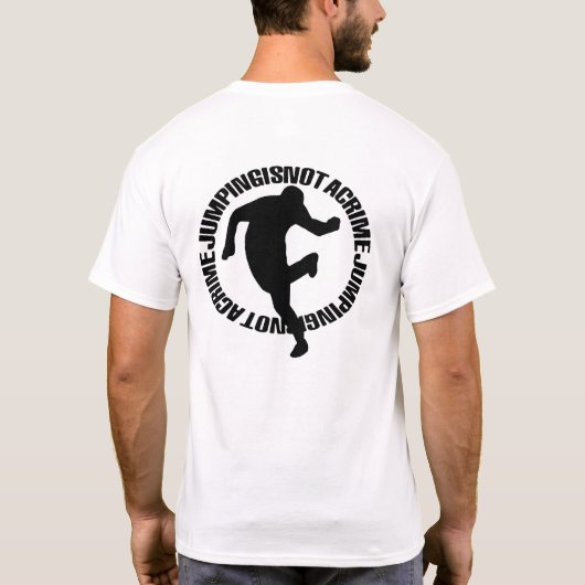 ジャンプスタイル黒[透明] Tシャツ (裏面)