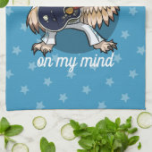 ジャンプスーツの漫画で私の心のフクロウにowlays キッチンタオル (折り畳み)