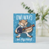 ジャンプスーツの漫画で私の心のフクロウにowlays ポストカード (スタンド正面)