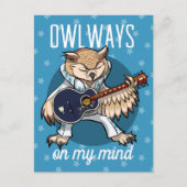 ジャンプスーツの漫画で私の心のフクロウにowlays ポストカード (正面)