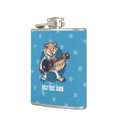 ジャンプスーツ漫画のロックアンドロールギターフクロウ フラスク (左)