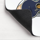 ジャンプスーツ漫画のロックアンドロールギターフクロウ マウスパッド (コーナー)