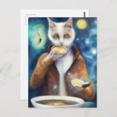 ジャンプスーツ食べのスープの猫AIがアートを生み出した ポストカード (正面/裏面)