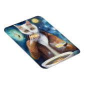 ジャンプスーツ食べのスープの猫AIがアートを生み出した マグネット (右側)