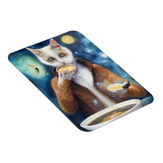 ジャンプスーツ食べのスープの猫AIがアートを生み出した マグネット (右側)