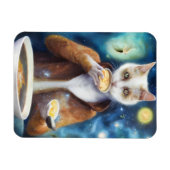 ジャンプスーツ食べのスープの猫AIがアートを生み出した マグネット (横)