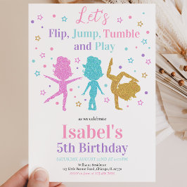 ジャンプタンブリング体操の誕生日 招待状