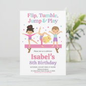 ジャンプタンブル体操誕生日 招待状 (スタンド正面)