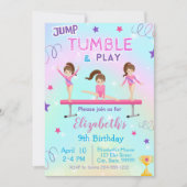 ジャンプタンブル遊とバースディーパーティーの招待 招待状 (正面)