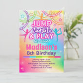 ジャンプタンブル遊&レインボー体操誕生日 招待状 (スタンド正面)