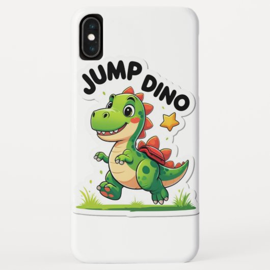 ジャンプディノよくはしゃぐ- Cartoon Sticker Case-Mate iPhoneケース (裏面)
