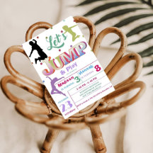 ジャンプトランポリンカラフルダブル誕生日パーティー