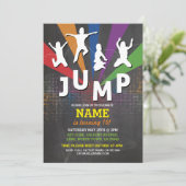 ジャンプトランポリンバースデーパーティーボーイズガールズ招待状 招待状 (スタンド正面)