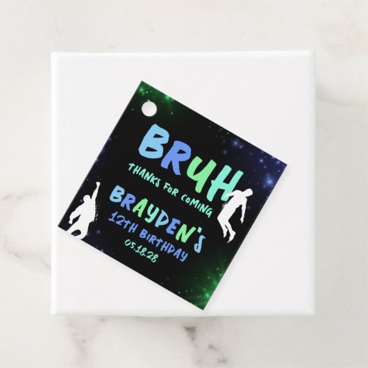 ジャンプトランポリンパーク誕生日メッセージカード フェイバータグ (インサイチュ)