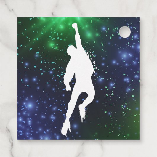 ジャンプトランポリンパーク誕生日メッセージカード フェイバータグ (裏面)