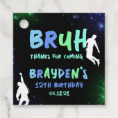 ジャンプトランポリンパーク誕生日メッセージカード フェイバータグ (正面)