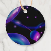 ジャンプトランポリン女カラフルの子の誕生日パーティー フェイバータグ (裏面)