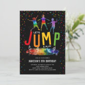 ジャンプトランポリン子供の誕生日パーティー 招待状 (スタンド正面)