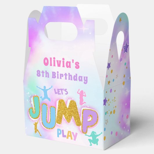 ジャンプトランポリン誕生日パーティーのお願いボックス フェイバーボックス (オープン)