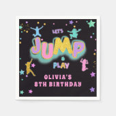 ジャンプトランポリン遊ジャンプ誕生日パーティー スタンダードカクテルナプキン (正面)