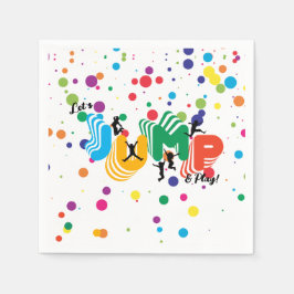 ジャンプト遊ランポリンパークパーティー子供の誕生日 スタンダードカクテルナプキン