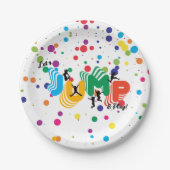 ジャンプト遊ランポリンパークパーティー子供の誕生日 ペーパープレート (正面)