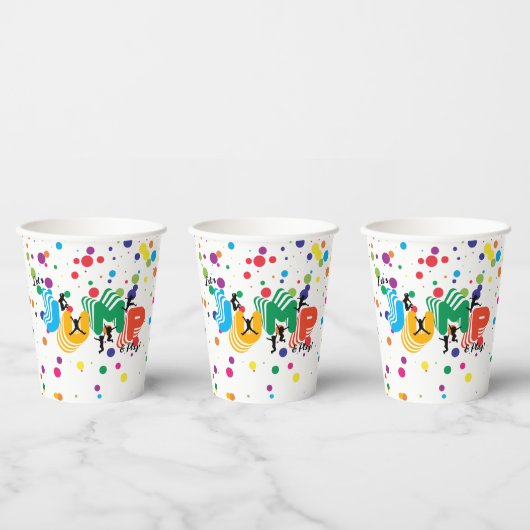 ジャンプト遊ランポリンパークパーティー子供の誕生日 紙コップ (複数)