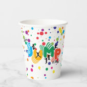 ジャンプト遊ランポリンパークパーティー子供の誕生日 紙コップ (正面)