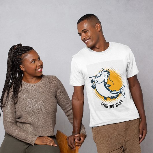 ジャンプナマズ魚釣りクラブTシャツ Tシャツ