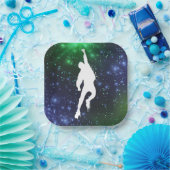 ジャンプネオングラフィティトランポリンパーク紙プレート ペーパープレート (パーティー)