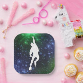 ジャンプネオングラフィティトランポリンパーク紙プレート ペーパープレート (パーティー)