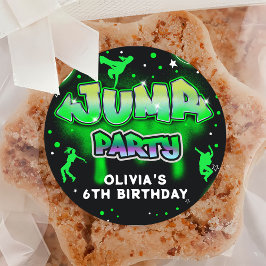 ジャンプネオントランポリン誕生日ありがとう ラウンドシール