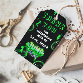 ジャンプネオントランポリン誕生日パーティーありがとう ギフトタグ