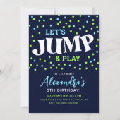 ジャンプネオントランポリン誕生日招待状 招待状 (正面)