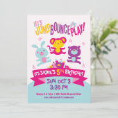 ジャンプバウンスイ遊ンバタブル誕生日 招待状 (スタンド正面)