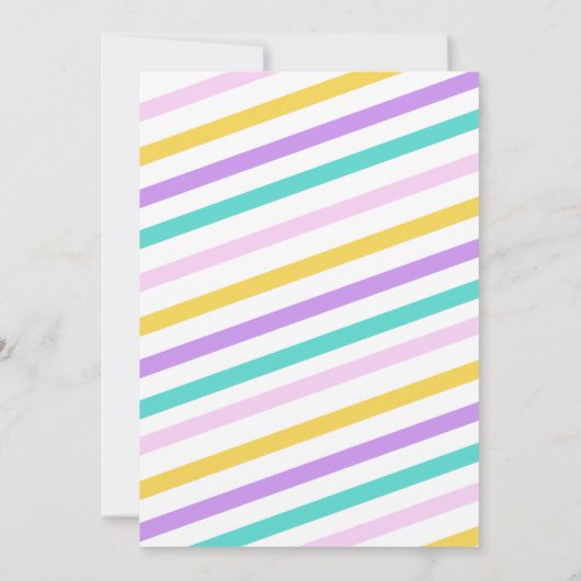 ジャンプバウンスハウスカラフル子供の誕生日パーティー 招待状 (裏面)