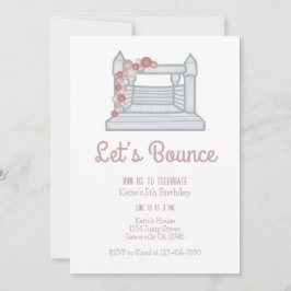 ジャンプバウンスハウスガールズ誕生日 招待状