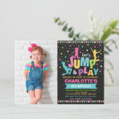 ジャンプバウンスハウストランポリンバースデーパーティー 招待状 (スタンド正面)