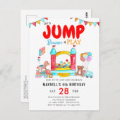 ジャンプバウンスハウストランポリンパーク誕生日 ポストカード (正面/裏面)