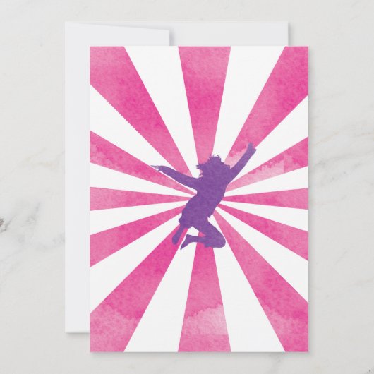 ジャンプバウンスハウストランポリン誕生日招待状 招待状 (裏面)