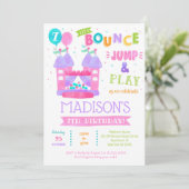 ジャンプバウンスハウスバースデーパーティ招待状 招待状 (スタンド正面)