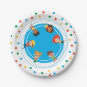 ジャンプバウンス遊トラムポリンパークパーティー誕生日 ペーパープレート (正面)
