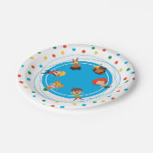 ジャンプバウンス遊トラムポリンパークパーティー誕生日 ペーパープレート (アングル)