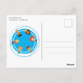 ジャンプバウンス遊トラムポリンパークパーティー誕生日 ポストカード (裏面)