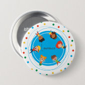 ジャンプバウンス遊トラムポリンパークパーティー誕生日 缶バッジ (正面&裏面)