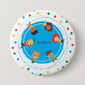 ジャンプバウンス遊トラムポリンパークパーティー誕生日 缶バッジ (正面)