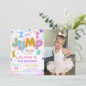 ジャンプバウンス遊誕生日ジャンプトランポリンパーティー 招待状 (スタンド正面)