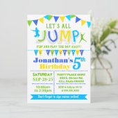 ジャンプバースデートランポリンバウンスハウスパーティー 招待状 (スタンド正面)