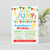 ジャンプバースデートランポリンバウンスハウスパーティー 招待状 (スタンド正面)